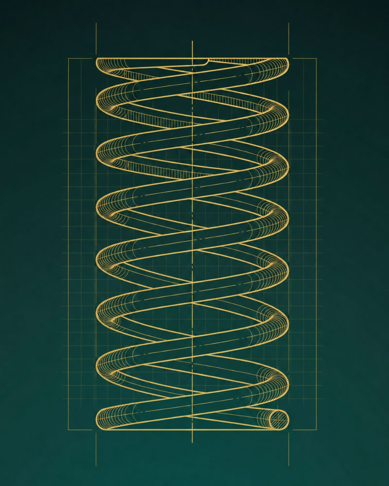 mattress support coil engineering structure reinforcement diagram