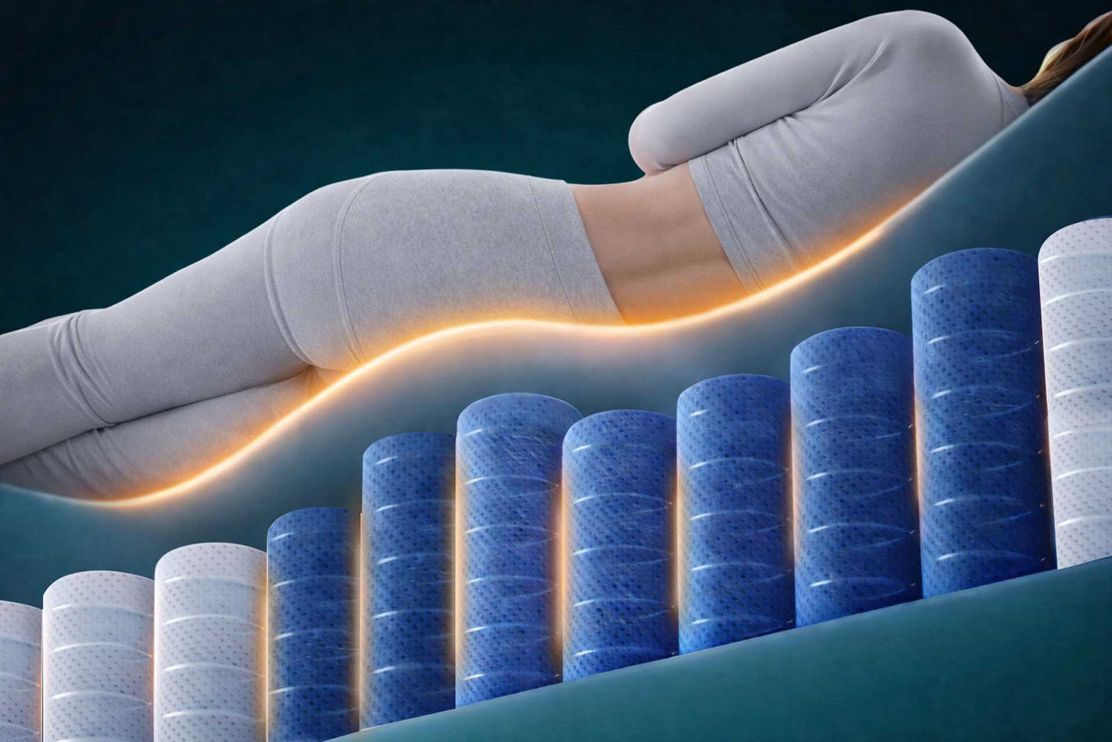 stasislayer hybrid mattress center support structure