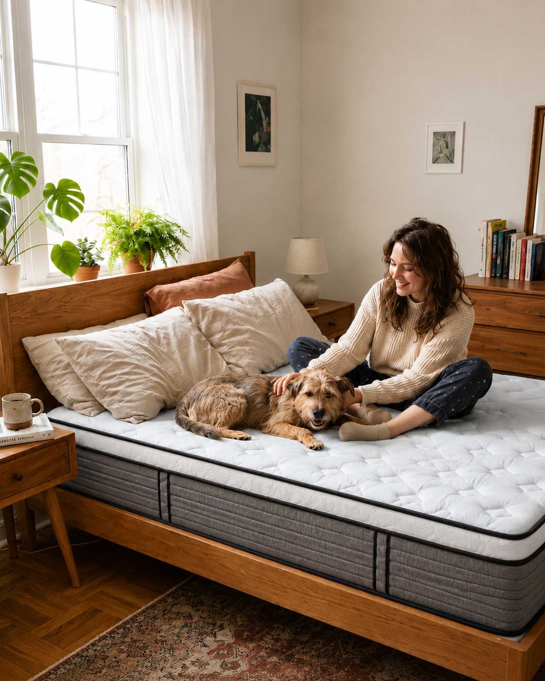 manchot signature hybrid mattress long term support confidence bedroom scene