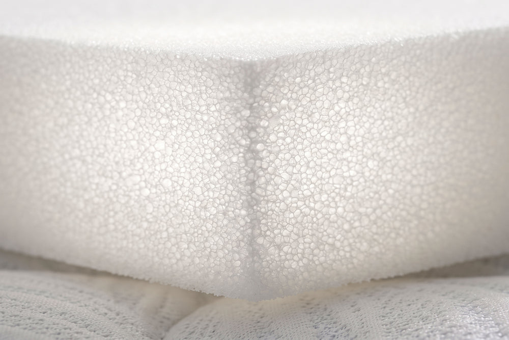 A backlit foam cross-section.