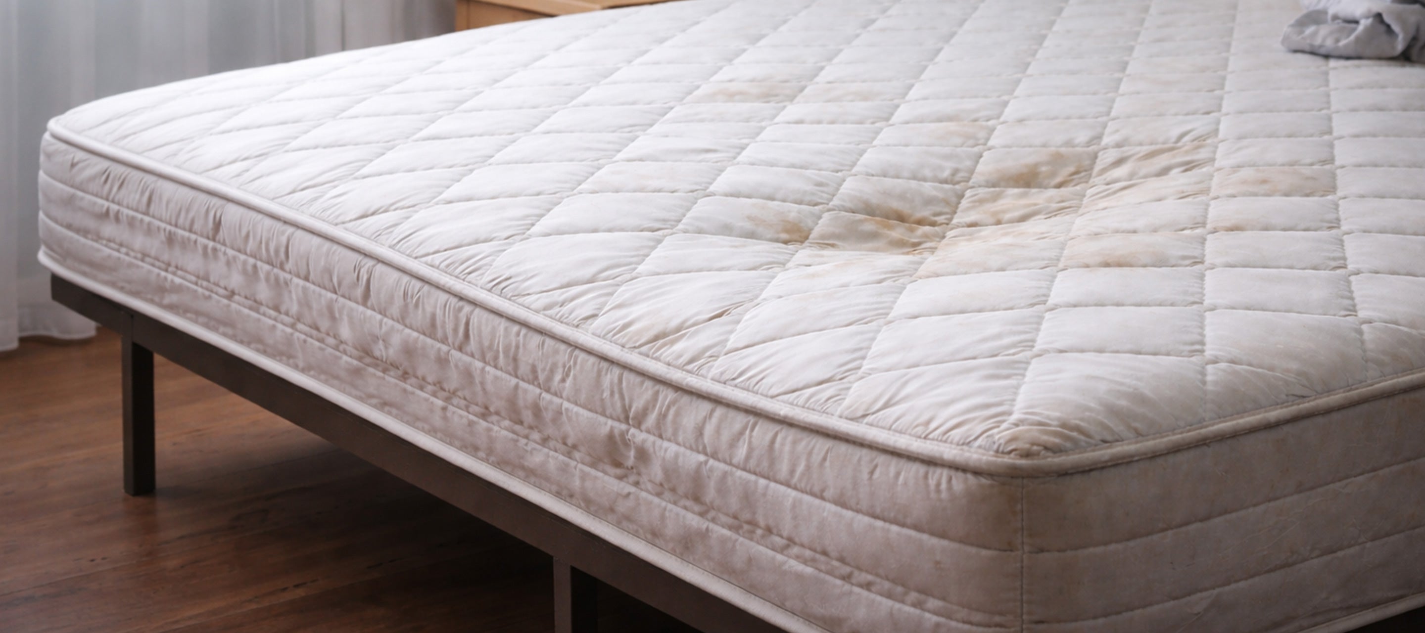 Mattress with deep body impression and permanent center sagging
